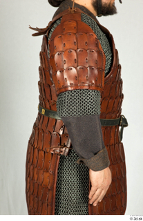  Photos Medieval Soldier in leather armor 6 Medieval clothing Medieval soldier chainmail armor chest armor leather gambeson upper body 0008.jpg